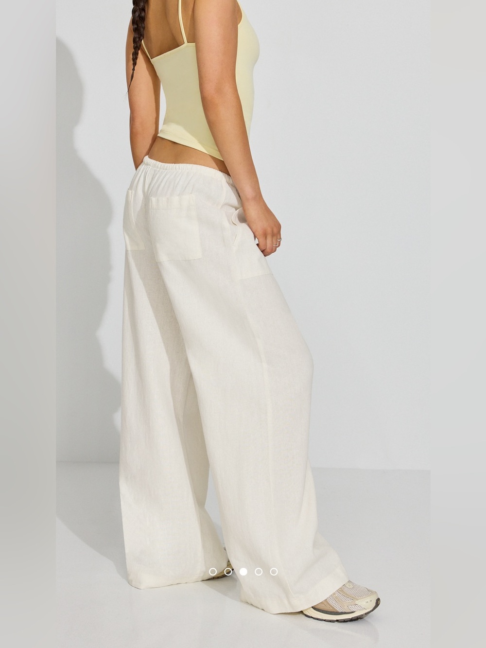 Garage Millie Linen Blend Pull-on Pants - Picture 2 of 11
